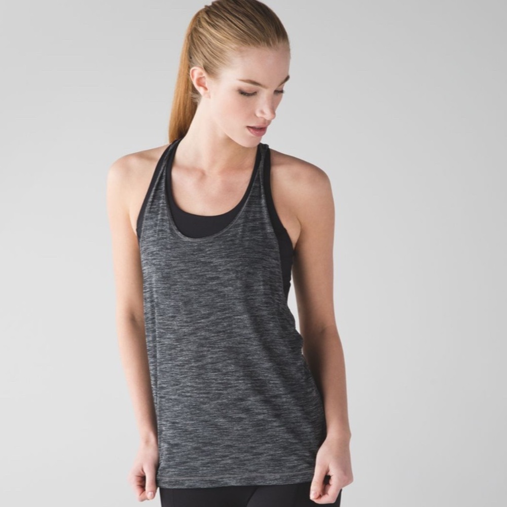 Lululemon Twist and Toil Tank in Heathered Black / Black - Picture 2 of 6